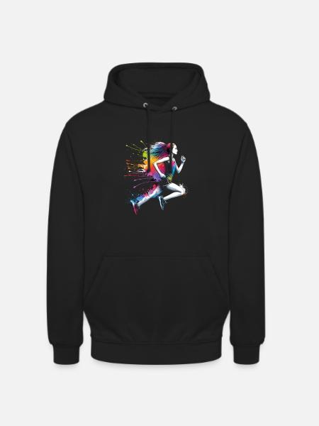 Mädchen, die gerne laufen - Unisex Hoodie - Schwarz