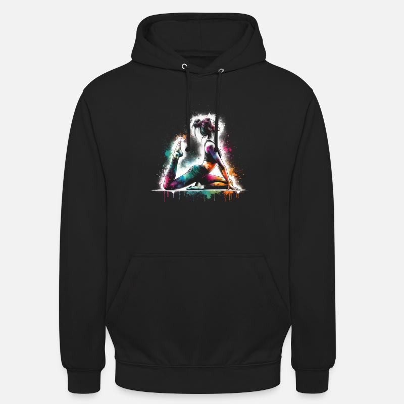 fille qui aime le Pilates - Sweat-shirt à capuche unisexe - noir