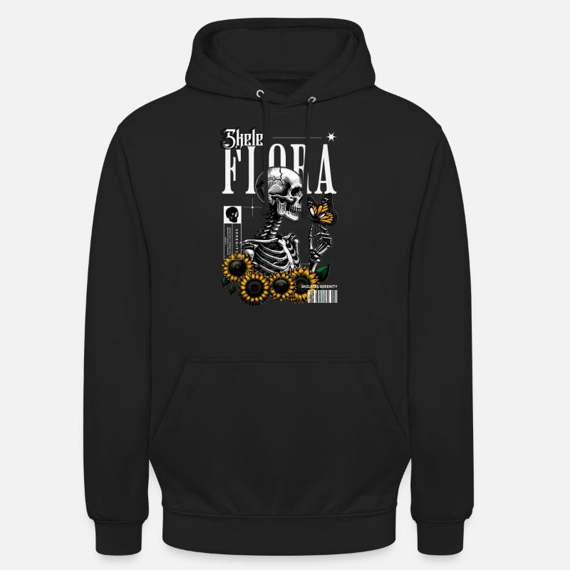 Flore de Skele - Sweat-shirt à capuche unisexe - noir