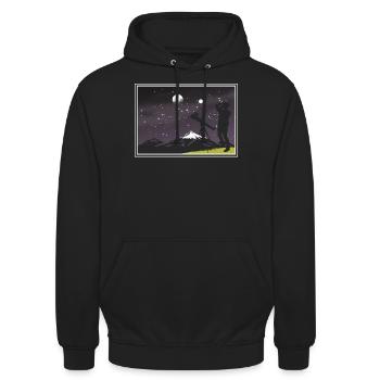 Star gazing Astronomy - Unisex Hoodie - black - Front - Alina (178cm) & Michal (187cm)