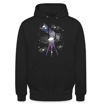 Star gazing - Unisex Hoodie - black - Front - Alina (178cm) & Michal (187cm)