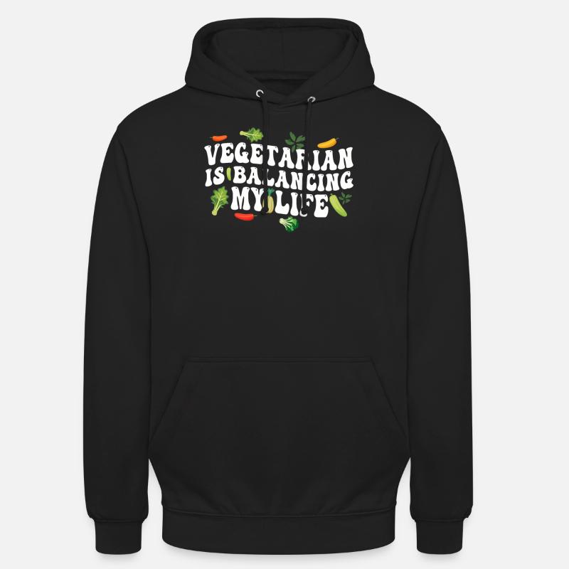 Végétarien Équilibrer ma vie - Sweat-shirt à capuche unisexe - noir