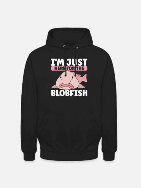 Cute Blob Fish Ugly Fish - Unisex Hoodie - black