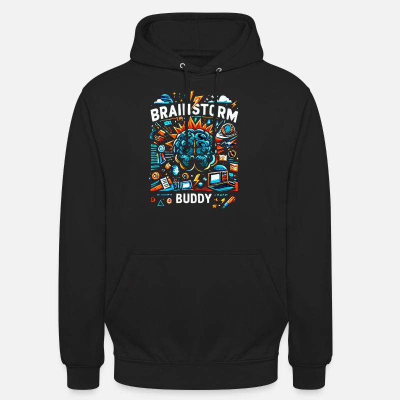 Brainstorm Buddy 12 - Sweat-shirt à capuche unisexe - noir