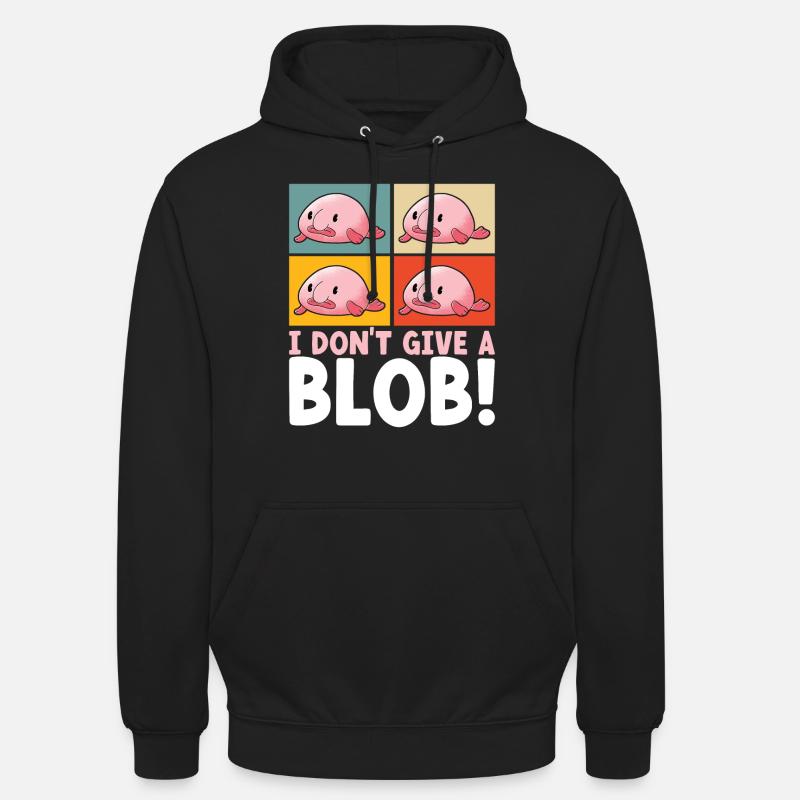 Poisson blob mignon poisson laid - Sweat-shirt à capuche unisexe - noir