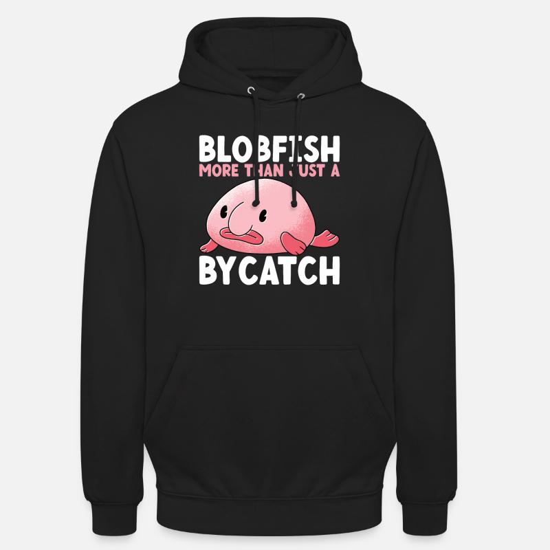 Poisson blob mignon poisson laid - Sweat-shirt à capuche unisexe - noir