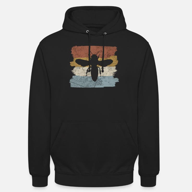 Hobby Beekeeper Retro Stripe Design - Sweat-shirt à capuche unisexe - noir