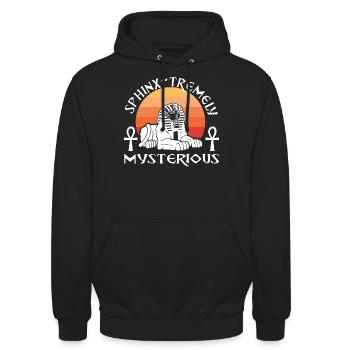 Sphinx-unendlich mysteriös - Unisex Hoodie - Schwarz - Vorne - Alina (178cm) & Michal (187cm)