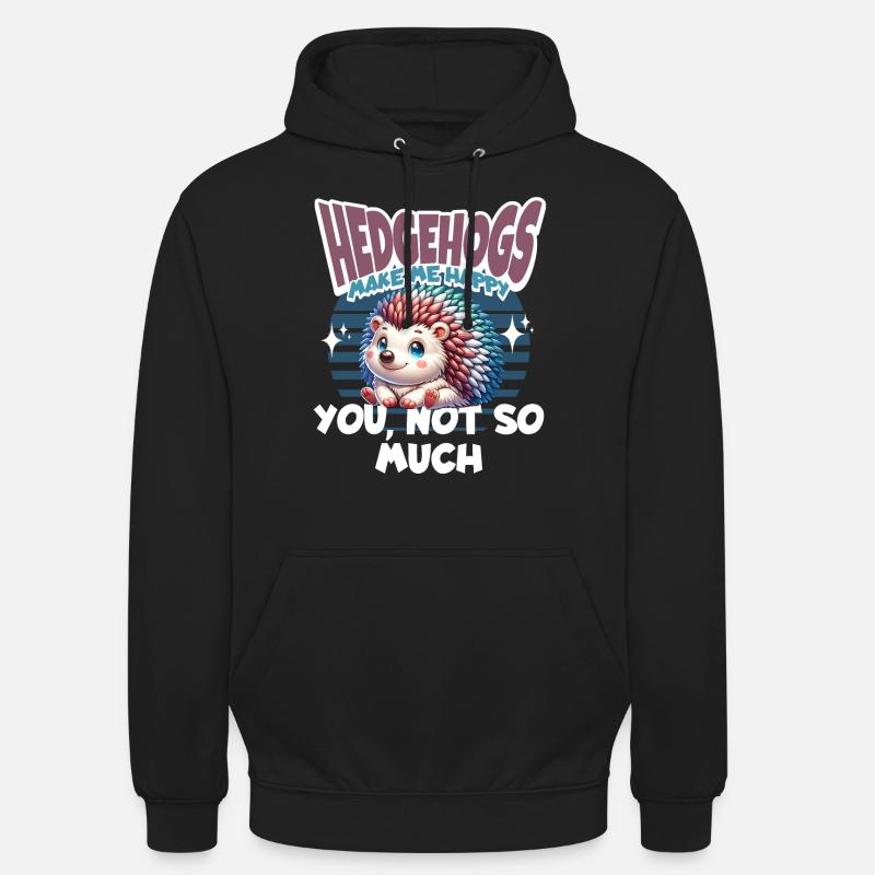 Hérisson - Sweat-shirt à capuche unisexe - noir