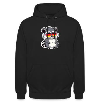 Allemagne Raton laveur - Sweat-shirt à capuche unisexe - noir - Devant - Alina (178cm) & Michal (187cm)