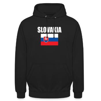 Slowakei - Unisex Hoodie - Schwarz - Vorne - Alina (178cm) & Michal (187cm)