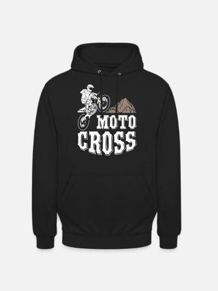 Motocross - Sweat-shirt à capuche unisexe - noir