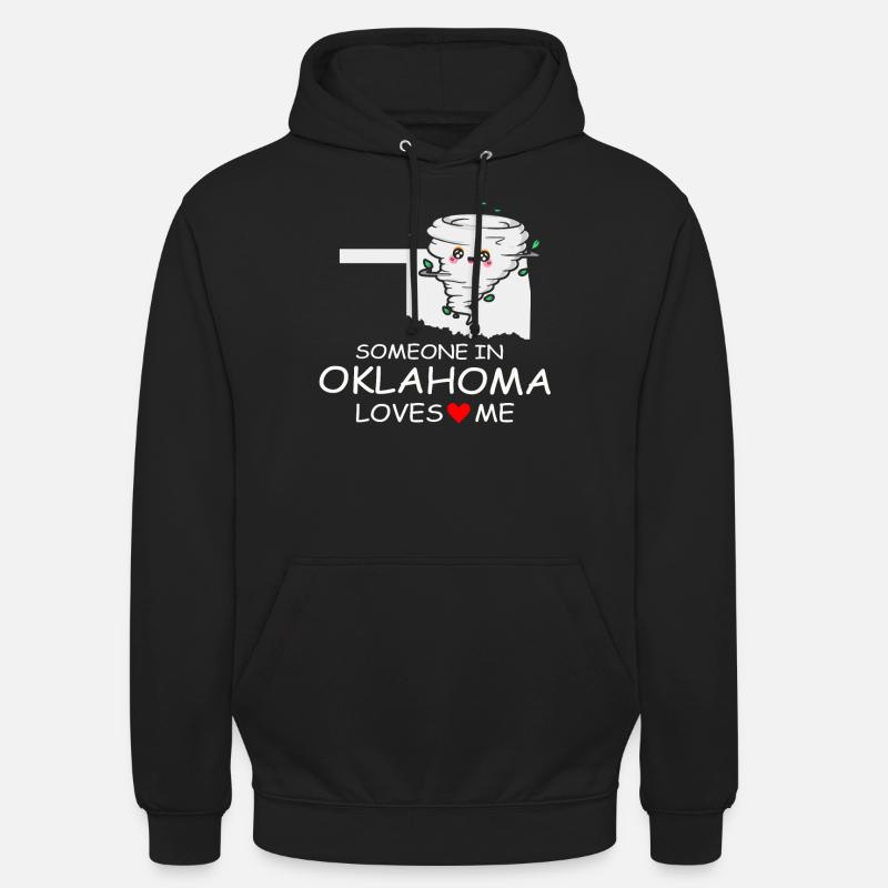 Quelqu’un dans l’Oklahoma m’aime - Sweat-shirt à capuche unisexe - noir