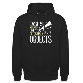Astronom Astronomie - Unisex Hoodie - Schwarz - Vorne - Alina (178cm) & Michal (187cm)