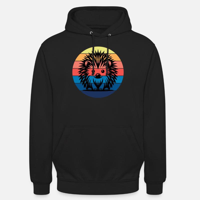 Hérisson - Sweat-shirt à capuche unisexe - noir