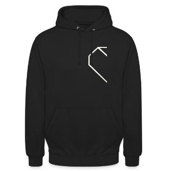Heart Half Partner Outfit Love - Unisex Hoodie - black - Front - Alina (178cm) & Michal (187cm)