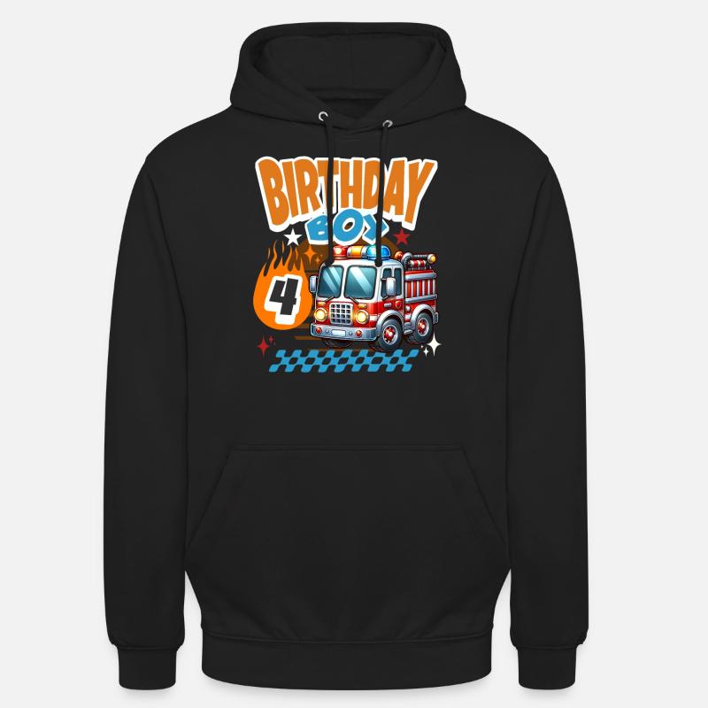 4e anniversaire des pompiers - Sweat-shirt à capuche unisexe - noir