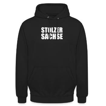 Fier Saxon - Sweat-shirt à capuche unisexe - noir - Devant - Alina (178cm) & Michal (187cm)