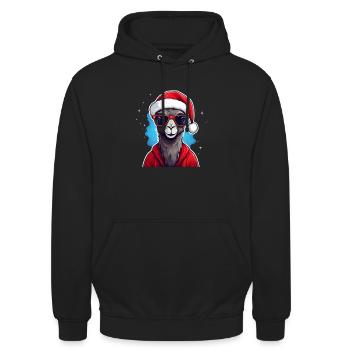 Kamel Weihnachten Weihnachtsmütze - Unisex Hoodie - Schwarz - Vorne - Alina (178cm) & Michal (187cm)