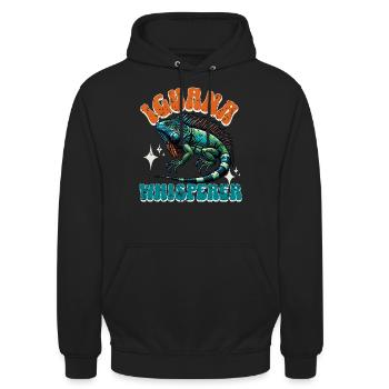 Leguan - Unisex Hoodie - Schwarz - Vorne - Alina (178cm) & Michal (187cm)