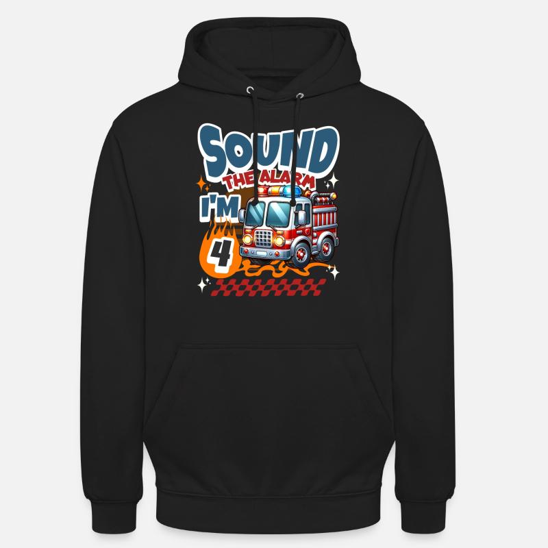4e anniversaire des pompiers - Sweat-shirt à capuche unisexe - noir