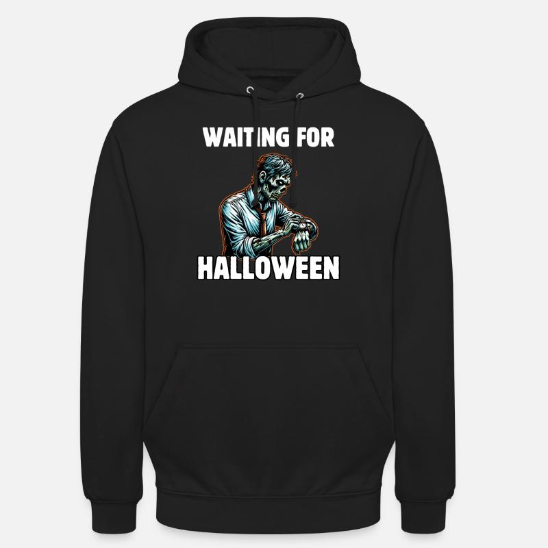 En attendant Halloween - Sweat-shirt à capuche unisexe - noir