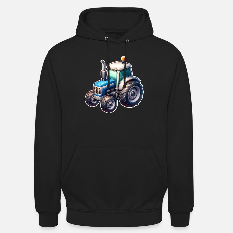 Tracteur - Sweat-shirt à capuche unisexe - noir