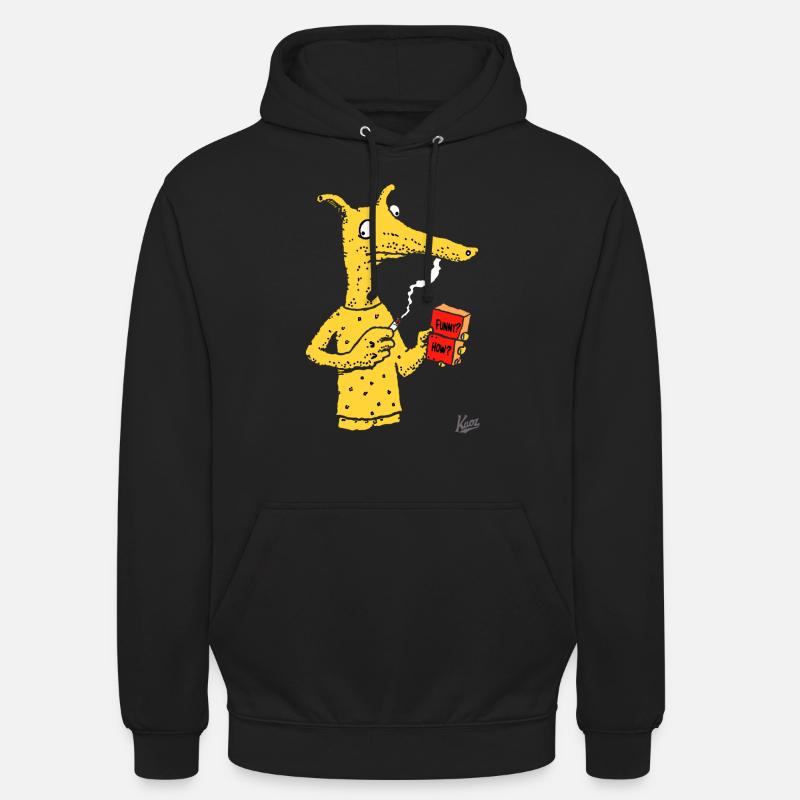 Créature fourmilier avec une brique - Sweat-shirt à capuche unisexe - noir