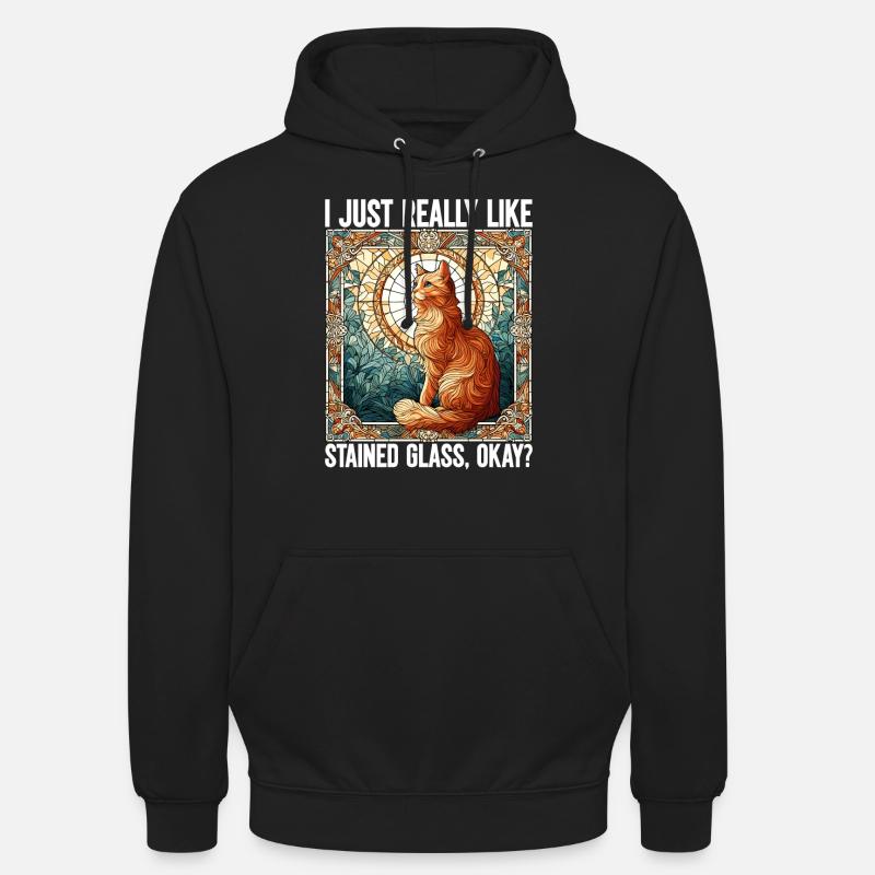 Vitrail artiste Vitrail Art - Sweat-shirt à capuche unisexe - noir