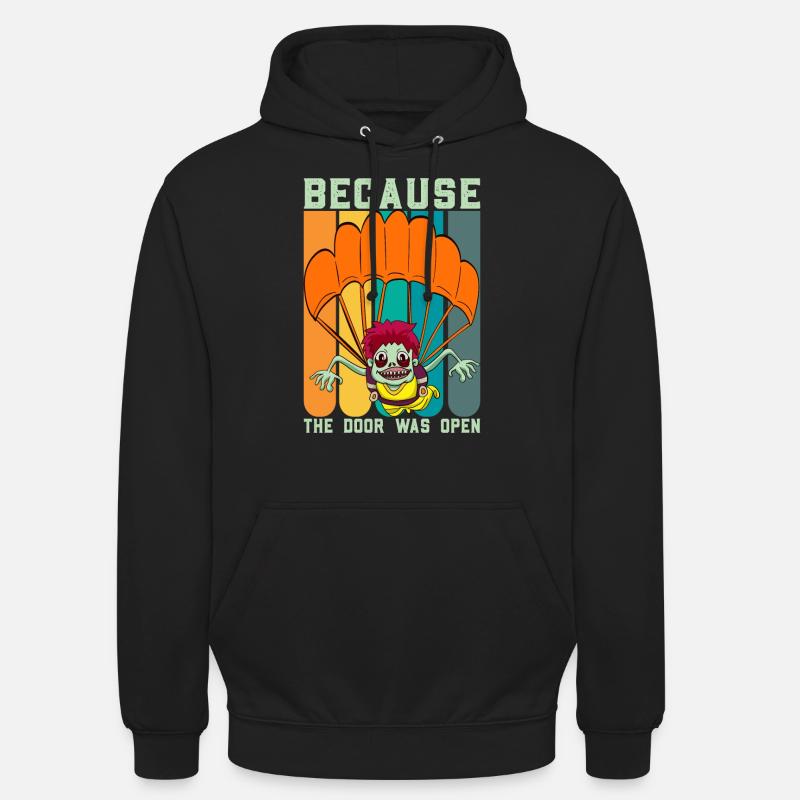 Parachutisme Saut Parachutisme - Sweat-shirt à capuche unisexe - noir