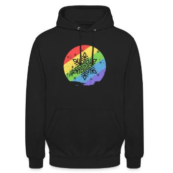 Snow - Unisex Hoodie - black - Front - Alina (178cm) & Michal (187cm)