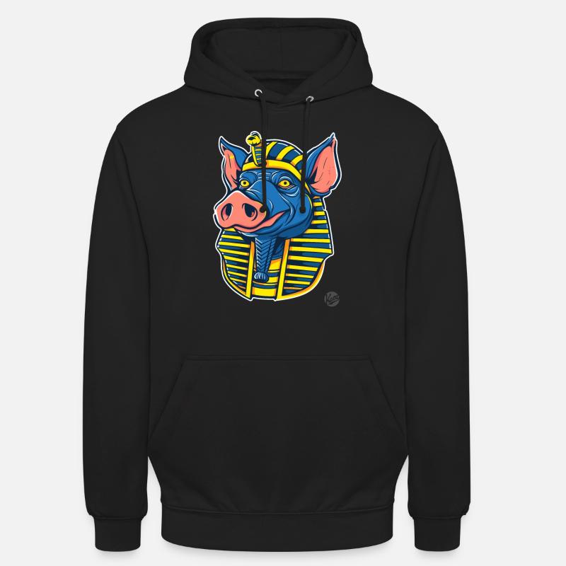 Pharaon Cochon - Sweat-shirt à capuche unisexe - noir