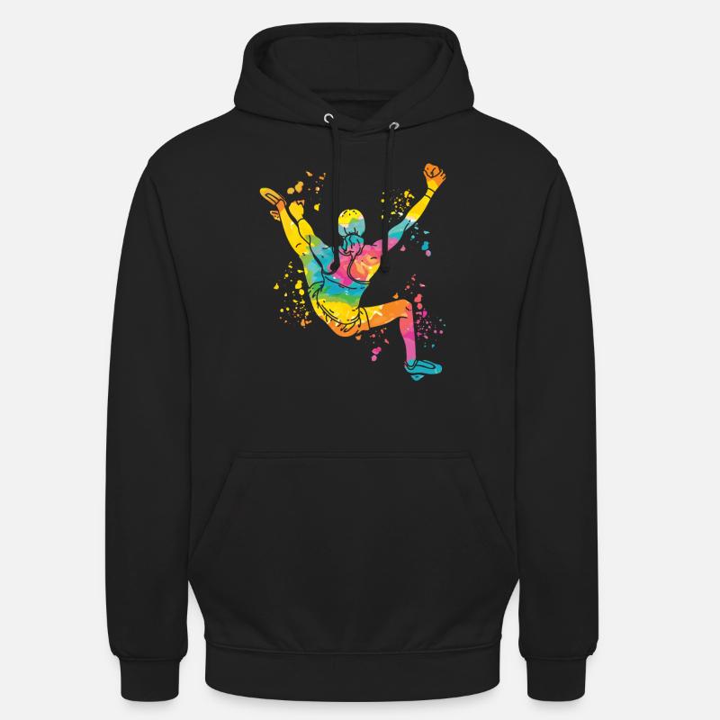 Boulderer Colorsplash Boulder Bouldering - Unisex Hoodie - black