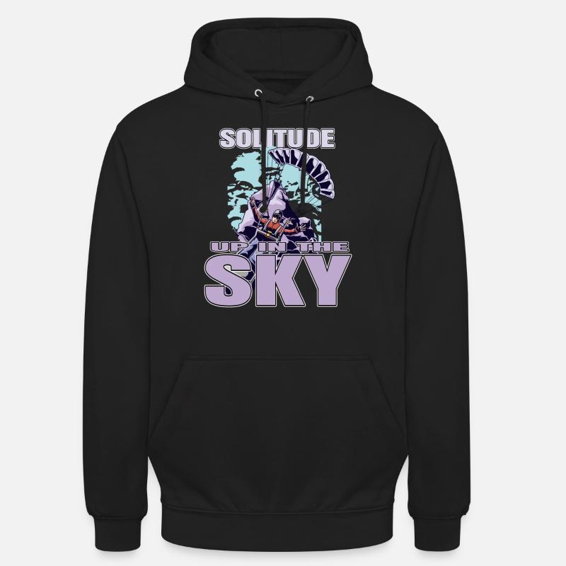 Solitude dans le ciel – Parapente - Sweat-shirt à capuche unisexe - noir