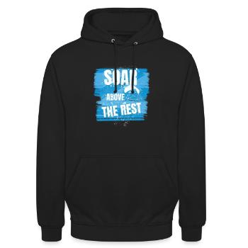 Soar Above the Rest – Paragliding Design - Unisex Hoodie - black - Front - Alina (178cm) & Michal (187cm)