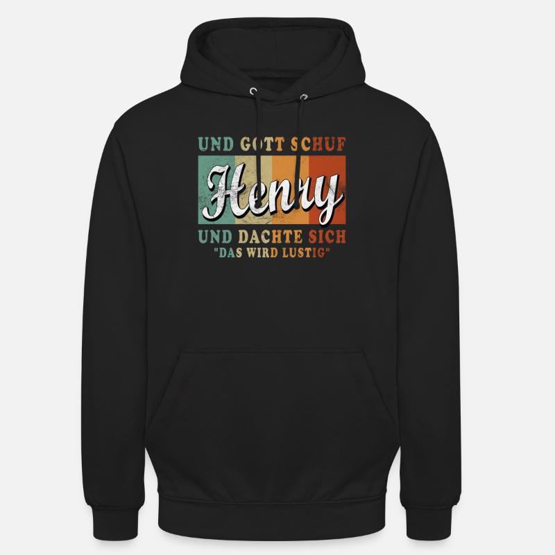 Henry Name Design - Unisex Hoodie - Schwarz