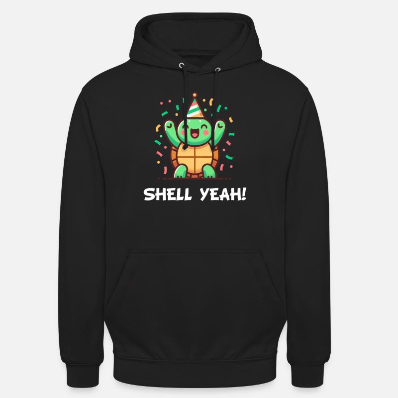 Shell Yeah! Celebration Turtle - Unisex Hoodie - black