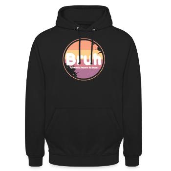 Bruh, früher bekannt als Mama - Unisex Hoodie - Schwarz - Vorne - Alina (178cm) & Michal (187cm)