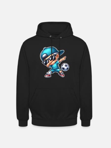 Soccer Cool Soccer Player Dabbing - Unisex Hoodie - black