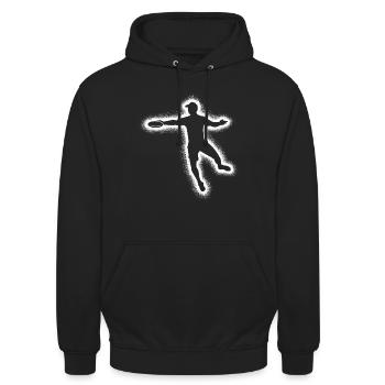 Disc Golf Discgolfspieler Kinder Jungen Discgolfer - Unisex Hoodie - Schwarz - Vorne - Alina (178cm) & Michal (187cm)