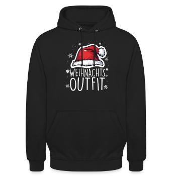 Christmas Outfit Christmas - Unisex Hoodie - black - Front - Alina (178cm) & Michal (187cm)
