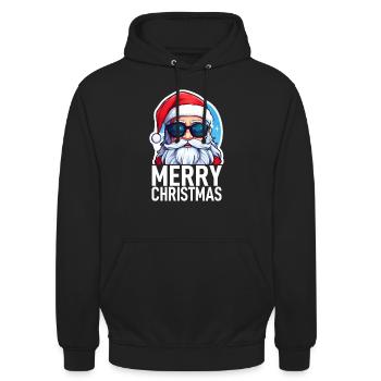 Weihnachtsmann - Unisex Hoodie - Schwarz - Vorne - Alina (178cm) & Michal (187cm)