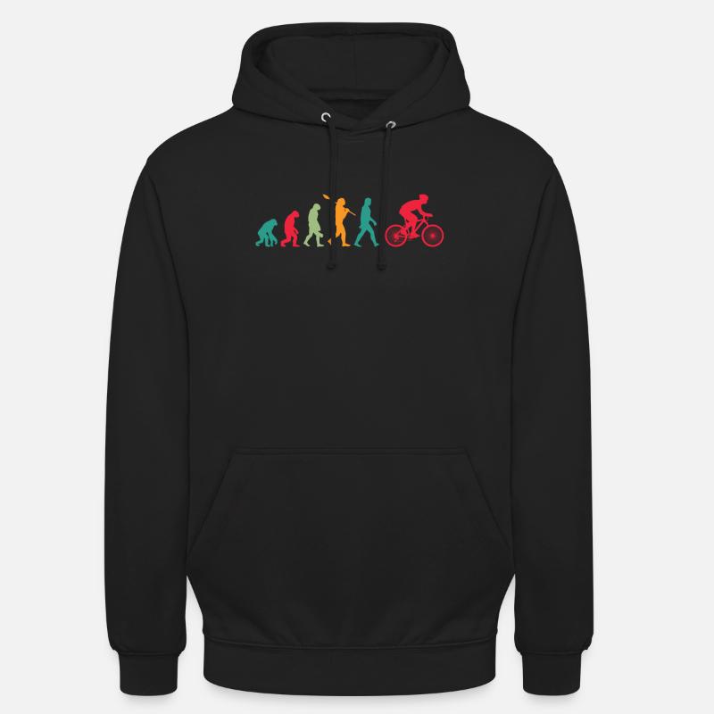 Rennrad Evolution - Unisex Hoodie - Schwarz