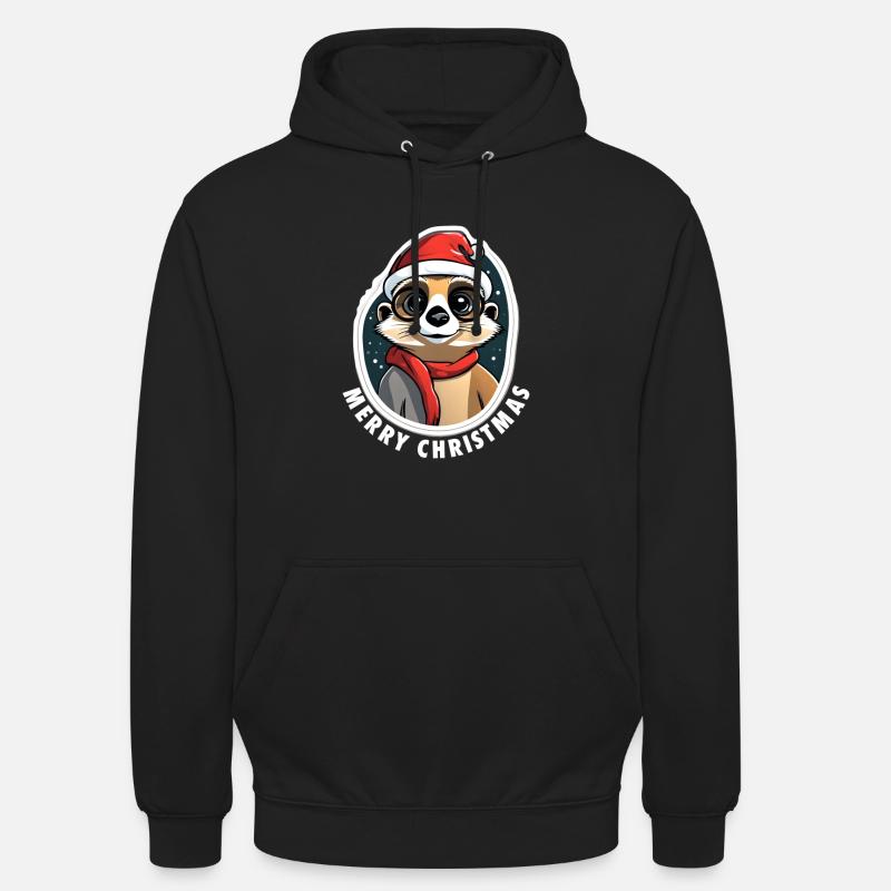 Suricate de Noël - Sweat-shirt à capuche unisexe - noir