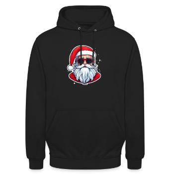 Noël du Père Noël - Sweat-shirt à capuche unisexe - noir - Devant - Alina (178cm) & Michal (187cm)