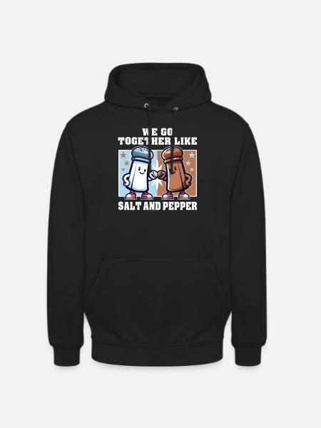 VI GÅR SAMMEN SOM SALT OG PEPPER - Unisex-hettegenser - svart