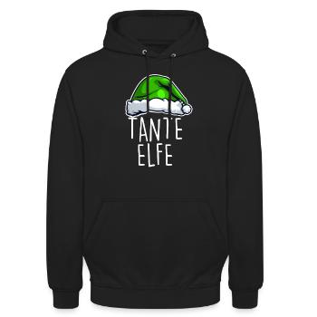 Tante Elfe - Sweat-shirt à capuche unisexe - noir - Devant - Alina (178cm) & Michal (187cm)