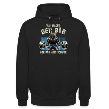 Bodybuilding Bodybuilder Fitness Geschenk Muskeln - Unisex Hoodie - Schwarz - Vorne - Alina (178cm) & Michal (187cm)