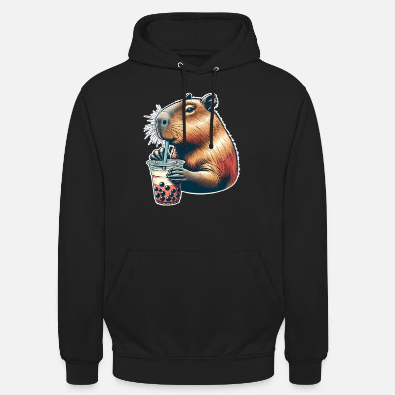 Thé à bulles Capybara - Sweat-shirt à capuche unisexe - noir