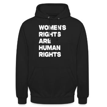 Women's Rights Are Human Rights - Unisex Hoodie - black - Front - Alina (178cm) & Michal (187cm)